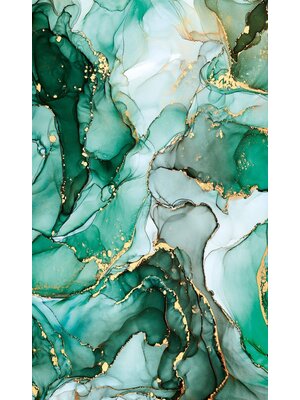Novamur Mona Fotobehang marmer groen-goud - 81681