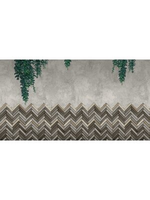 Muance Muance Fotobehang Fishbone bricks - MU12047 Muance Muance Fotobehang Fishbone bricks - MU12047