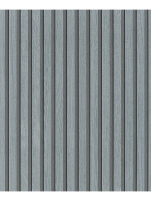 Marburg Travertino Behang met houten latjes - 33395