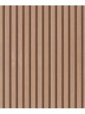 Noordwand Travertino Behang met houten latjes - 33397 Noordwand Travertino Behang met houten latjes - 33397