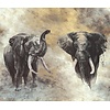 Marburg Travertino Fotobehang aquarel olifanten - 33100