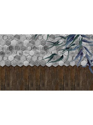 Vanilla Lime Vanilla Lime Fotobehang Floral Tiles - 014261