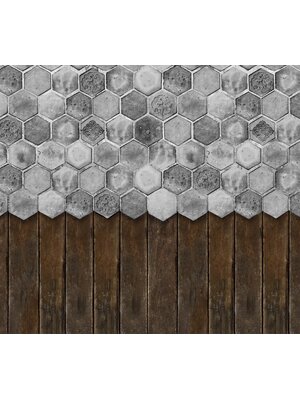 Vanilla Lime Vanilla Lime Fotobehang Floral Tiles - 014262