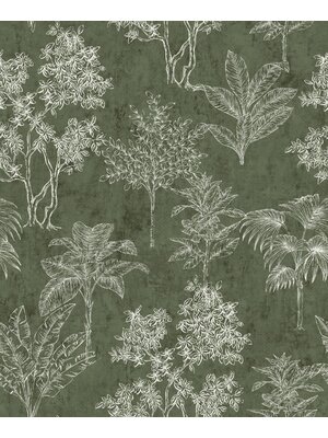 Noordwand Zen Behang met getekende bomen motief - DWP0361-01 Noordwand Zen Behang met getekende bomen motief - DWP0361-01