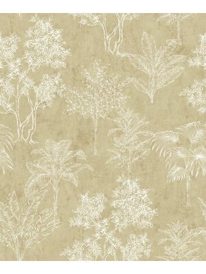 Galerie Zen Behang met getekende bomen motief - DWP0361-03