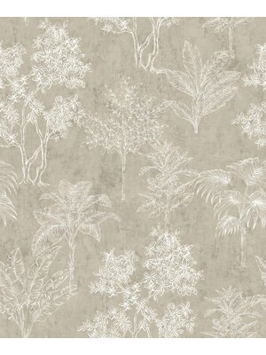 Galerie Zen Behang met getekende bomen motief - DWP0361-06