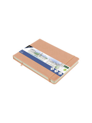 Kangaro Schetsboek - Landscape Oud Roze - Hardcover - 80 vellen - 140g - Roomwit Papier met Elastiek en Lint
