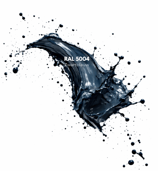 RAL 5004 zwartblauw verfspat