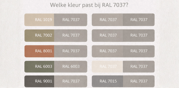 RAL 7037 combineren