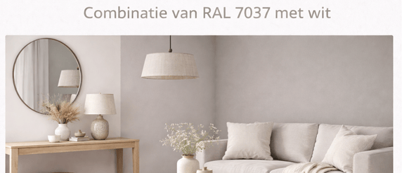 RAL 7037 met wit