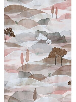 Marburg Behang met getekend landschap - 35786