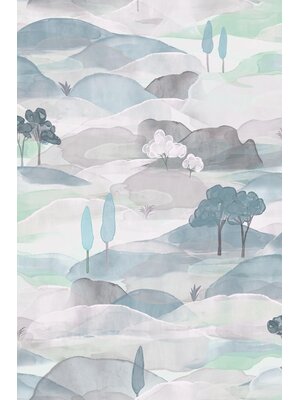 Marburg Behang met getekend landschap - 35788