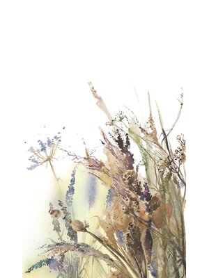Noordwand Fotobehang aquarel droogbloemen boeket