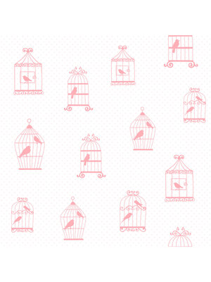 Dutch FC Joy- vogelkooi wit/roze - 72111