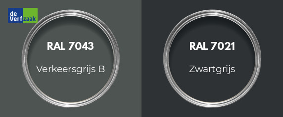 RAL 7043 vs RAL 7021