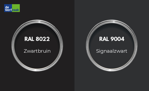 RAL 8022 vs RAL 9004