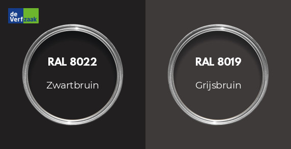 RAL 8022 vs RAL 8019