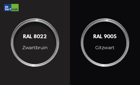 RAL 8022 vs RAL 9005