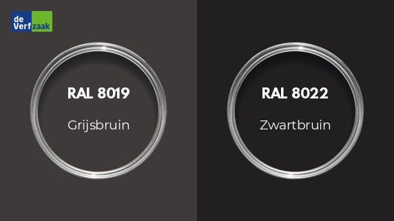 RAL 8019 vs RAL 8022