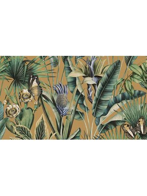 Dutch Tahiti - Fiori beige/groen/blauw - 13333
