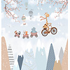 Dutch Cute Walls- Flying Cyclist 265x280cm - CW6033-1