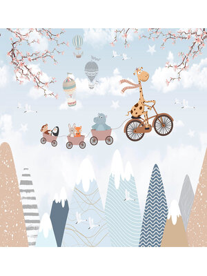 Decoprint Cute Walls- Flying Cyclist 265x280cm - CW6033-1