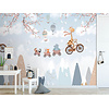 Dutch Cute Walls- Flying Cyclist 265x280cm - CW6033-1