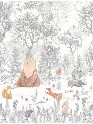 Decoprint Cute Walls- Forest Animals 212x280cm - CW6043-1