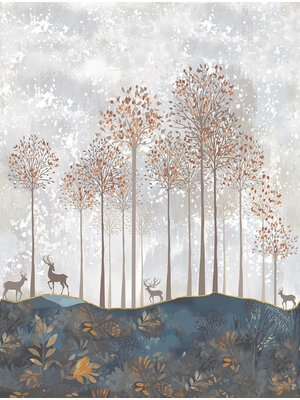 Decoprint Cute Walls- Forest Deer 212x280cm - CW6047-1