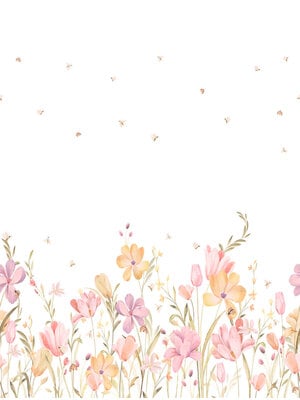 Decoprint Cute Walls- Bee Flowers 212x280cm - CW6129-1