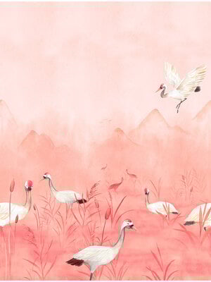 Decoprint Cute Walls- Crane Dance 212x280cm - CW6150-1
