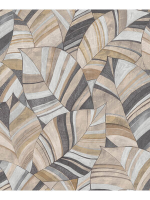 Decoprint Serenity - Native Leaves Taupe - SY27562