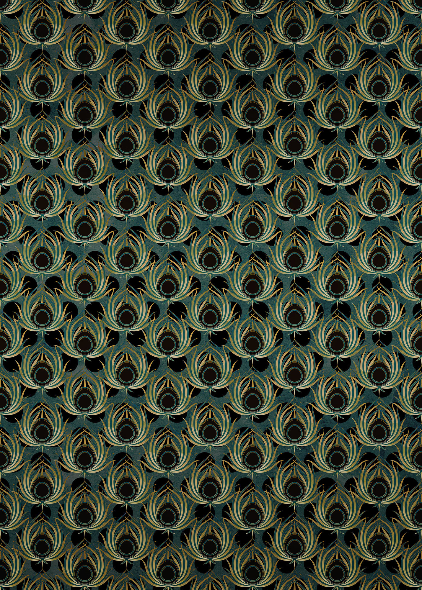 Komar Heritage Fotobehang Paon Vert - HX4-034