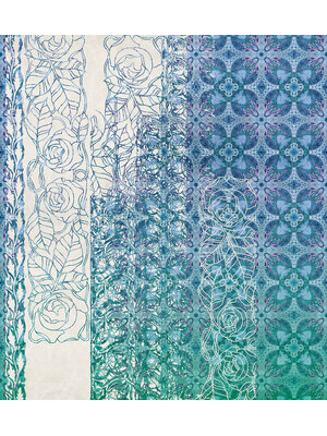 Komar Heritage Fotobehang Art Nouveau Bleu - HX5-039