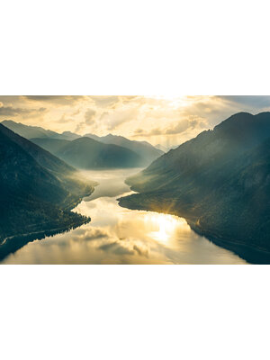 Komar Stefan Hefele; Komar Wanderlust Fotobehang Gold Mountains - SHX8-038