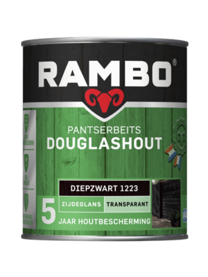 Rambo Pantserbeits Douglashout Transparant - Diepzwart