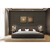 Dutch Wallcoverings Wall Fabric/Bs1 Geometric Black - Zwart