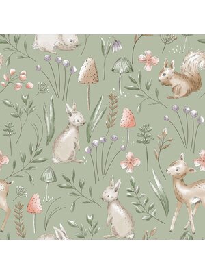 Dutch First Class World of Imagination - DL27547 - Forest Animals Green