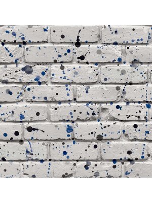 Dutch First Class World of Imagination - DL27589 - Splatter Wall Grey/Blue