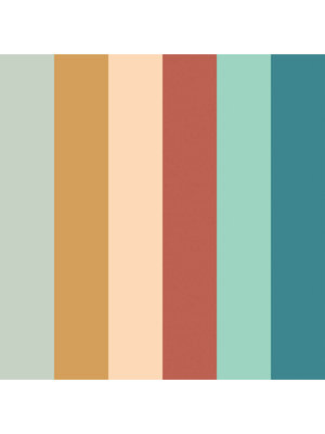Ohpopsi So Stripey - STR50121W - Rainbow Bloc Teal