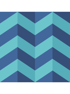Ohpopsi So Stripey - STR50131W - Illusion Chevron Cerulean Mix