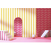 Ohpopsi So Stripey - STR50132W - Illusion Chevron Fuchsia