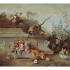 Dutch Painted Memories 2 - 8070 - Still Life with Monkey, Fruits, and Flowers