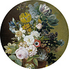 Dutch Painted Memories 2 - 8045C - Circle Still life with Flowers IV