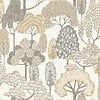 Grandeco Little Dreamers - LD2103 - Happy Trees beige