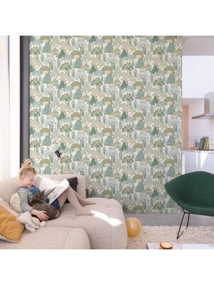 Grandeco Little Dreamers - LD2109 - Happy Trees groen