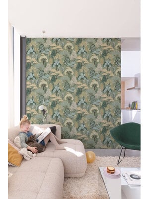 Grandeco Little Dreamers - LD2113 - Happy Trees groen