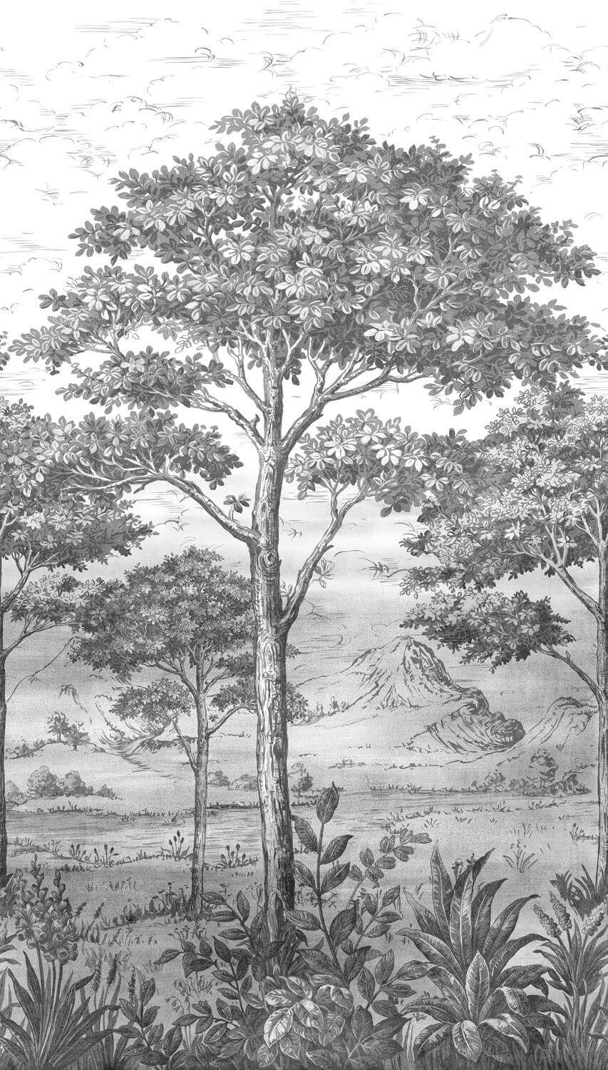 Grandeco Orom 2 - A56702 - Etch Trees 159x280cm