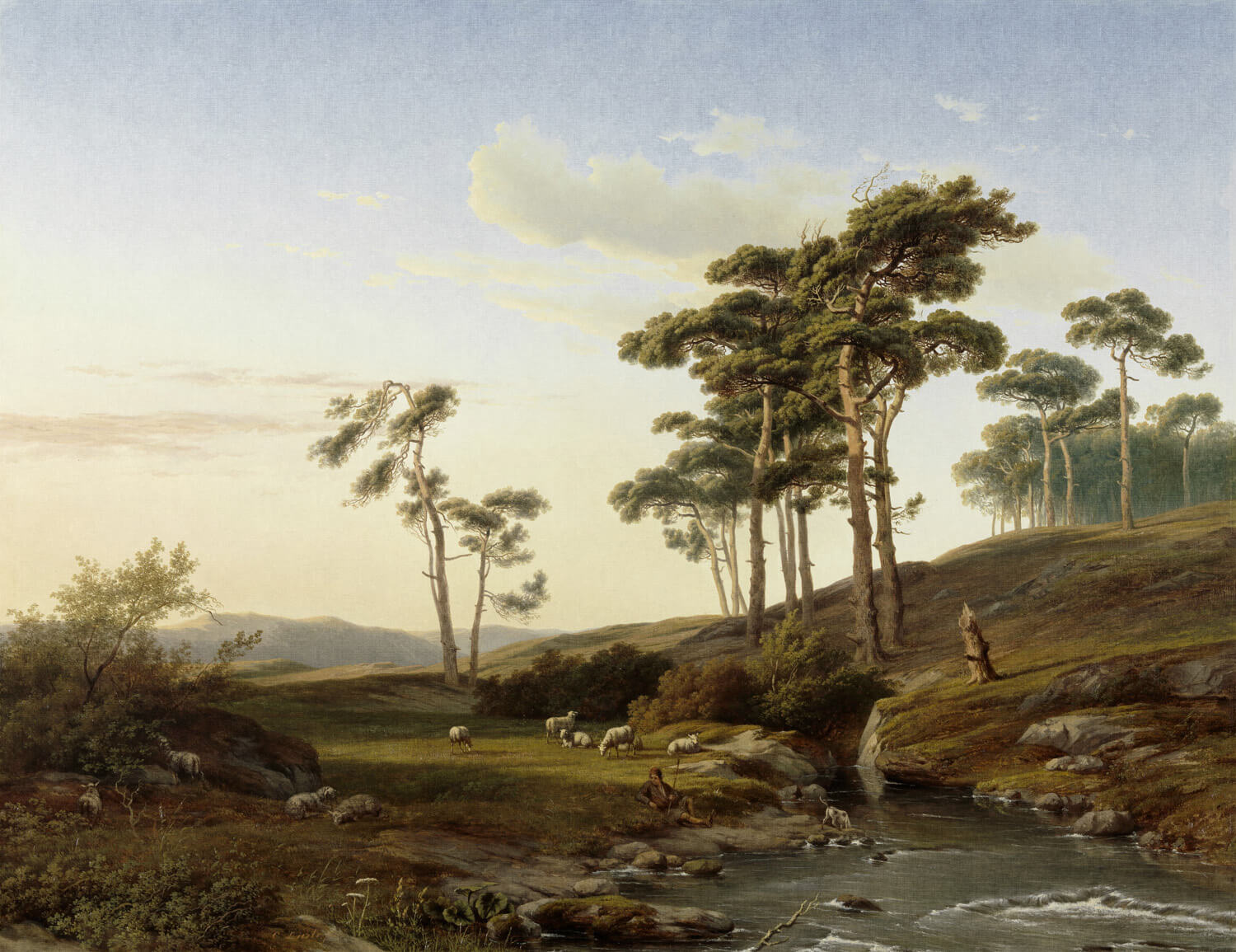 Dutch Painted Memories 2 - 8042 - Eveningmood with a Shepherd