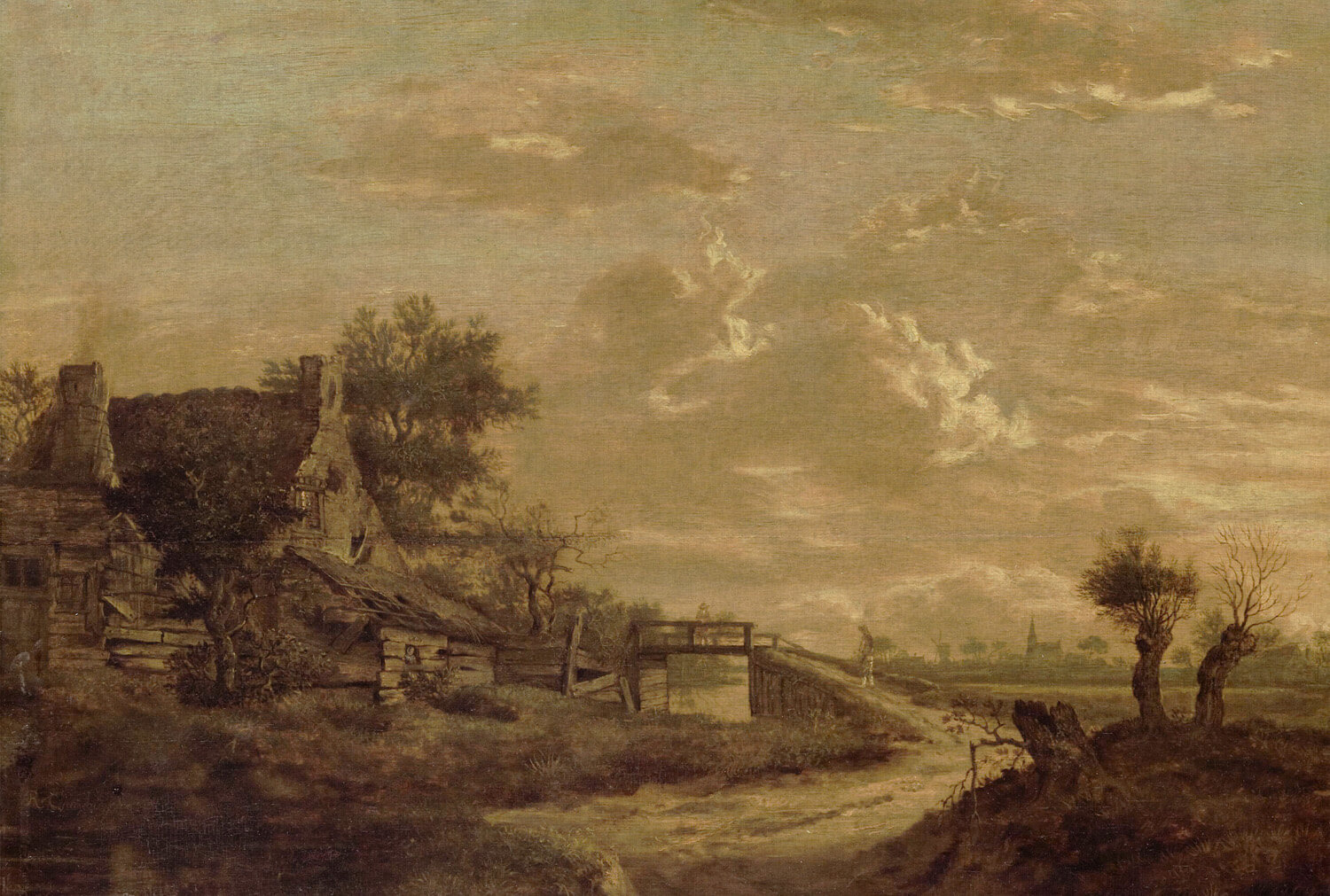 Dutch Painted Memories 2 - 8059 - Landscape at Sunset